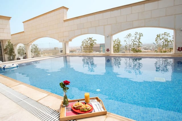 Rooftop venue at IntercityHotel Riyadh Malaz for luxury incentive retreats and VIP corporate lunches.