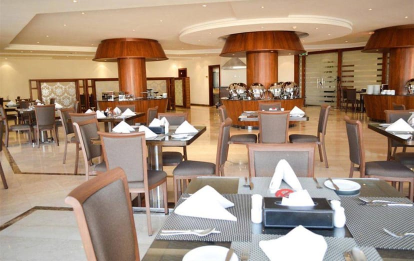 Buffet restaurant at Executives Hotel Al Azizia, perfect for corporate events and private banquets.