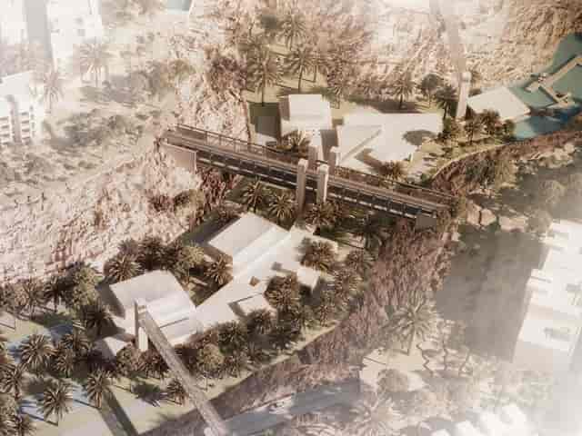 Luxury desert villa in Wadi Al Hada, high-concept architecture for corporate offsites and retreats.