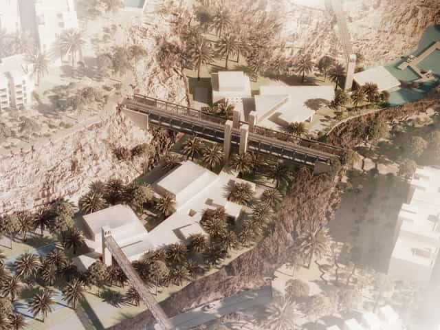 Luxury desert villa in Wadi Al Hada, high-concept architecture for corporate offsites and retreats.