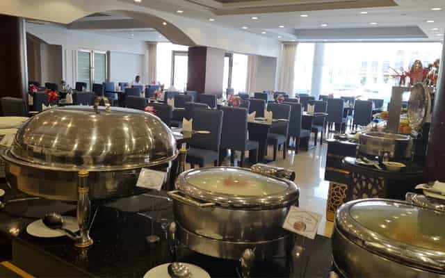 Al Fahad Restaurant banquet buffet for corporate events and hotel catering services.