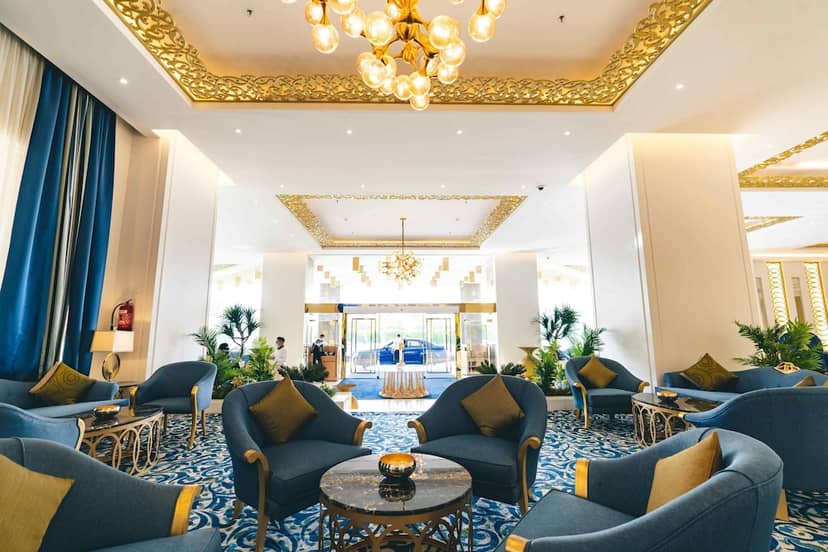 Brilliant Hall at Iridium Taif Hotel: luxury hotel lobby for executive meetings and networking.