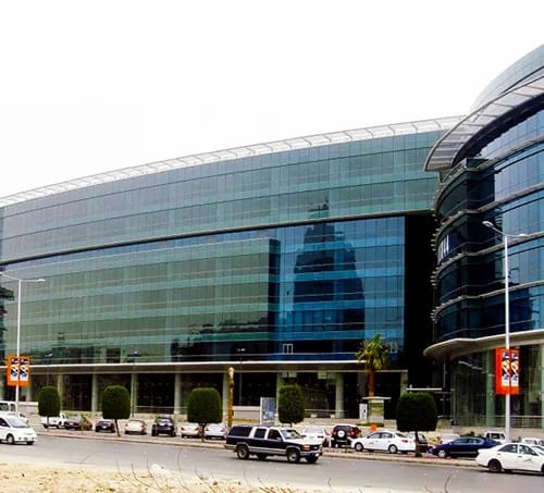 Modern meeting room at Al Akaria Plaza, professional corporate venue for business conferences.