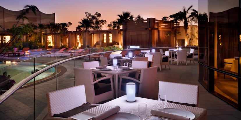 Riyadh Grand Ballroom terrace for luxury corporate events and upscale incentive dinners.