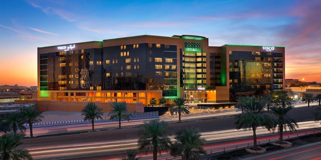 Modern Riyadh Grand Ballroom at voco Riyadh, ideal for corporate events and professional meetings.