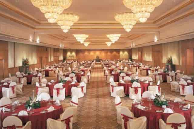 InterContinental Riyadh ballroom with crystal chandeliers for gala events and corporate banquets.