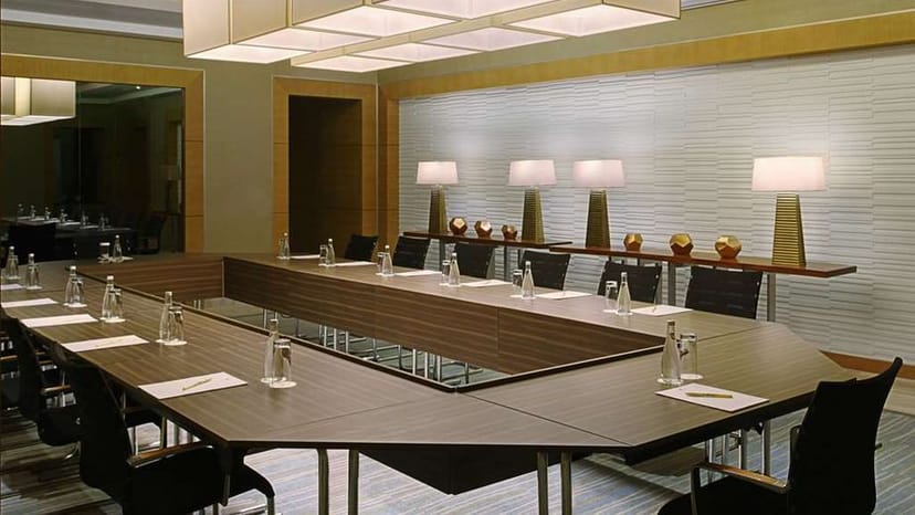 Modern conference room at DoubleTree Riyadh - ideal for meetings and workshops.