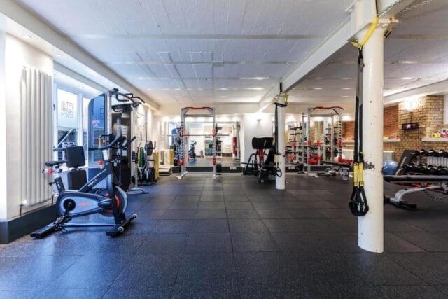 Private personal training studio for fitness-focused corporate events and wellness breakout sessions.