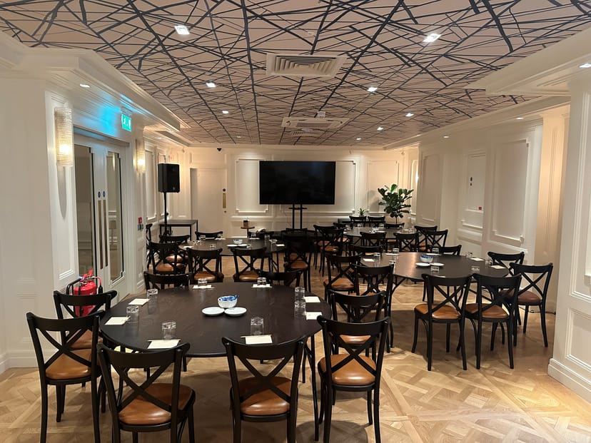 The O’Dwyer Event Suite featuring coffered ceilings, perfect for boardroom meetings and workshops.