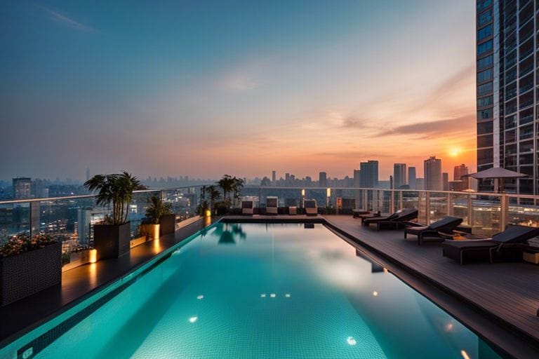 Rooftop suite at Village Hotel Bugis with panoramic skyline for VIP incentive events and receptions.