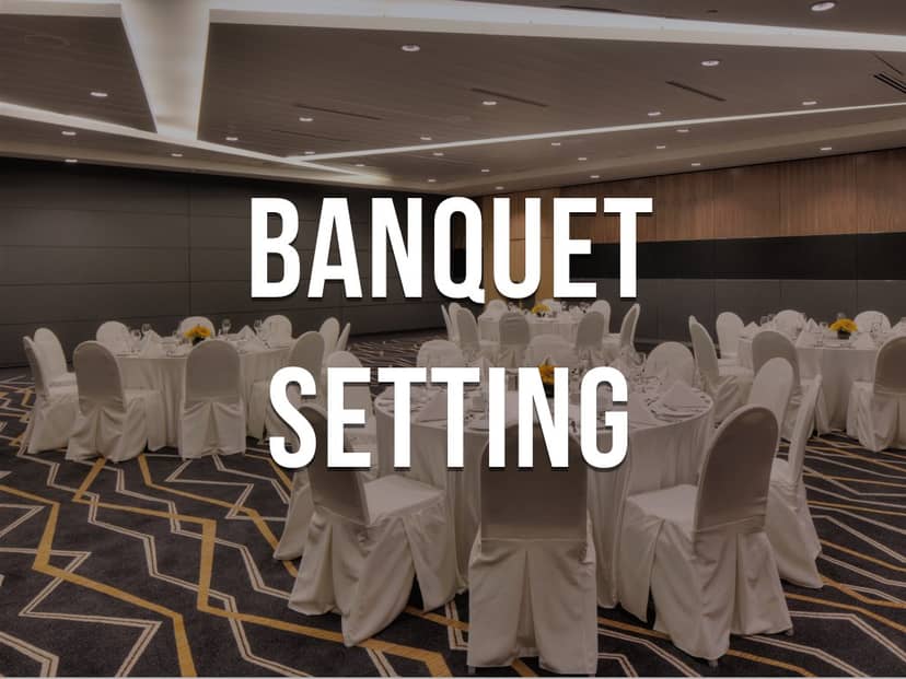 Modern ballroom meeting room in Suntec City, elegant banquet setup for corporate galas and events.