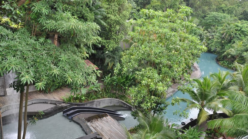 Luxury wellness retreat at Siloso Beach Resort: immersive outdoor destination for executive offsite.