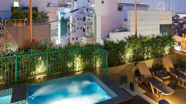 Rooftop suite at Hotel Bencoolen for VIP networking and executive reception events.