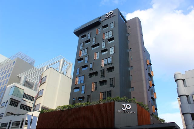 Modern boutique hotel at 30 Bencoolen for upscale corporate events and business meetings.