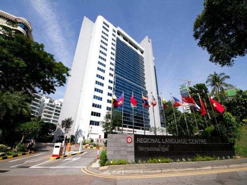 RELC International Hotel auditorium for professional corporate training and academic conferences.