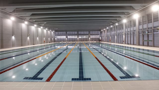 Aquatic Center Singapore lap pool: venue for brand activations and corporate wellness retreats.