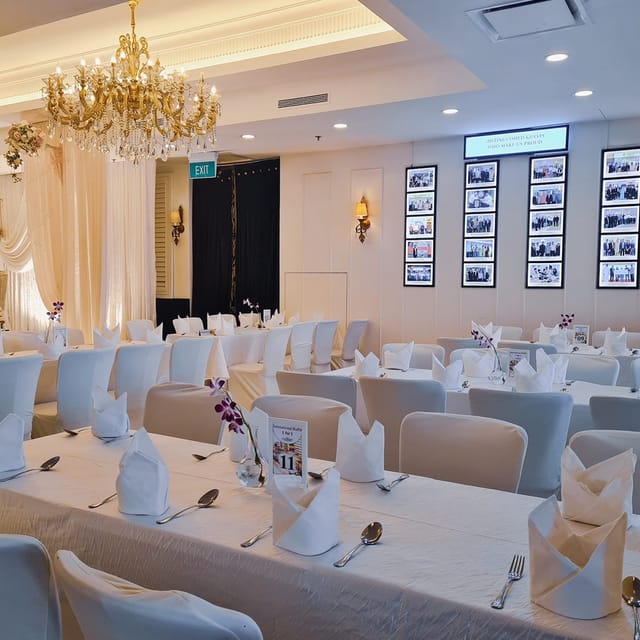 Function room at The Landmark with classic banquet seating for corporate events and conferences.