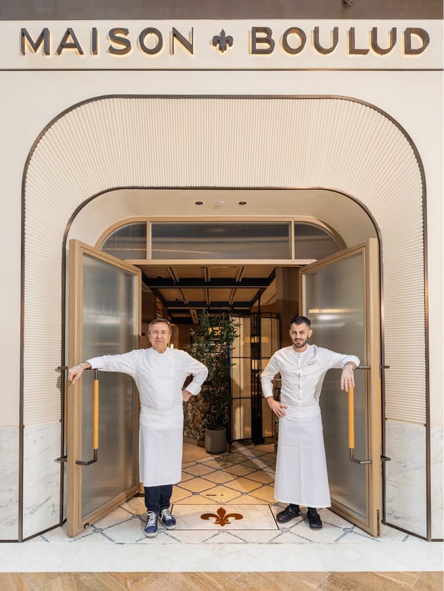 Maison Boulud sophisticated restaurant interior for corporate buyout and VIP gala dinner events.