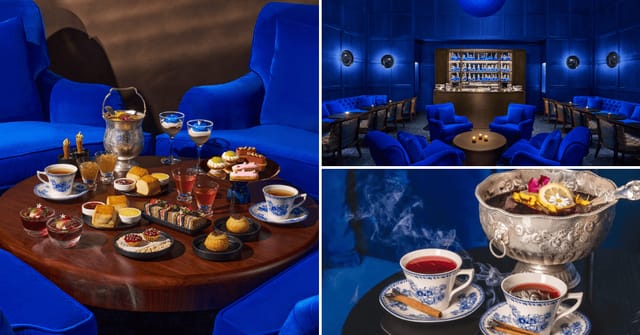 Blue Punch Room lounge with luxury seating, ideal for VIP hospitality and networking events.