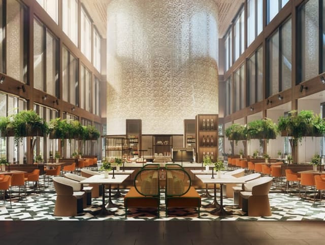 Pan Pacific Orchard luxury event space with tiered lighting for networking and VIP dining.