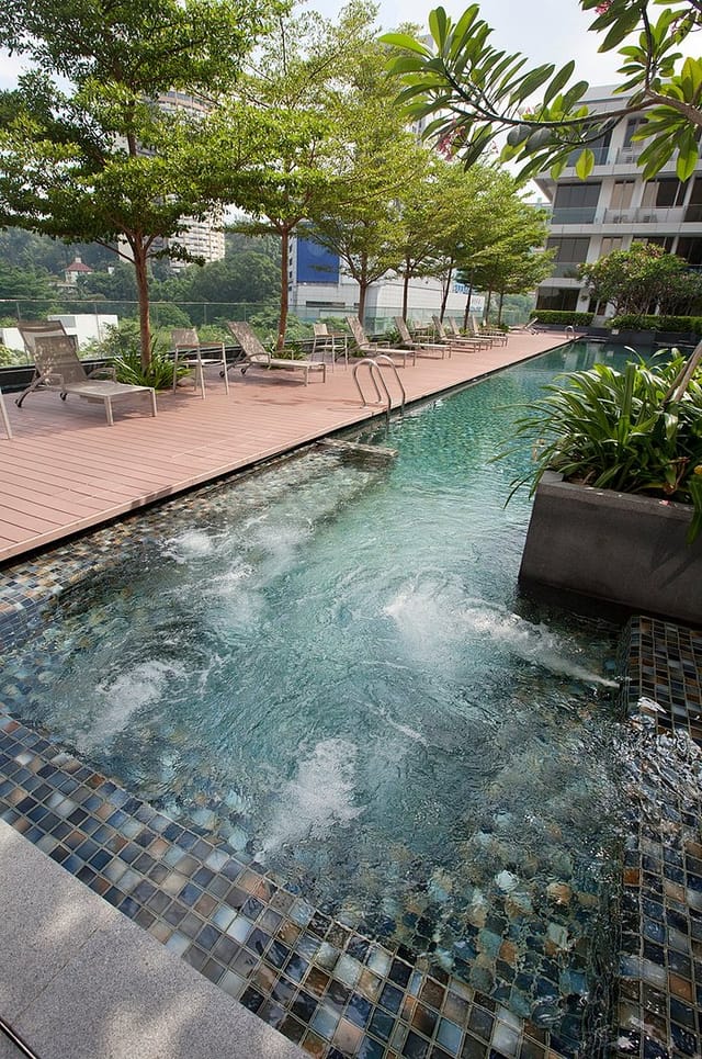 Rooftop pool at Dorsett Singapore for high-end incentive travel and corporate cocktail events.