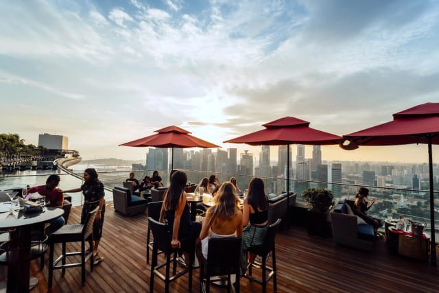 Barouv Rooftop Bar, Singapore: Luxury skyline terrace for corporate networking and cocktail events.
