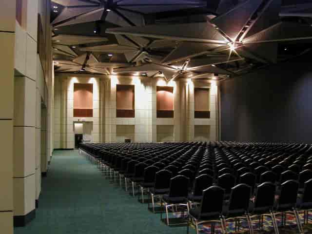 Ballroom at Fort Worth Convention Center, theater-style setup for corporate events and conferences.