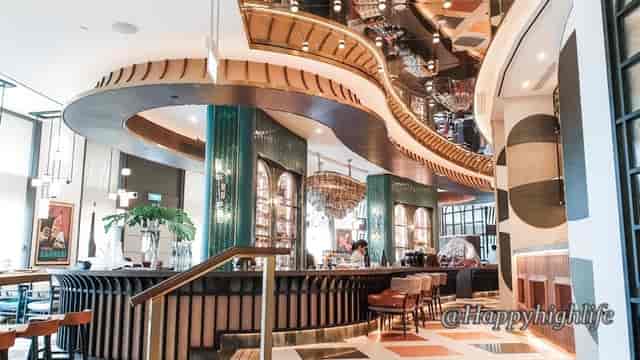 Art Deco hotel bar interior for VIP networking receptions and corporate cocktail hours.