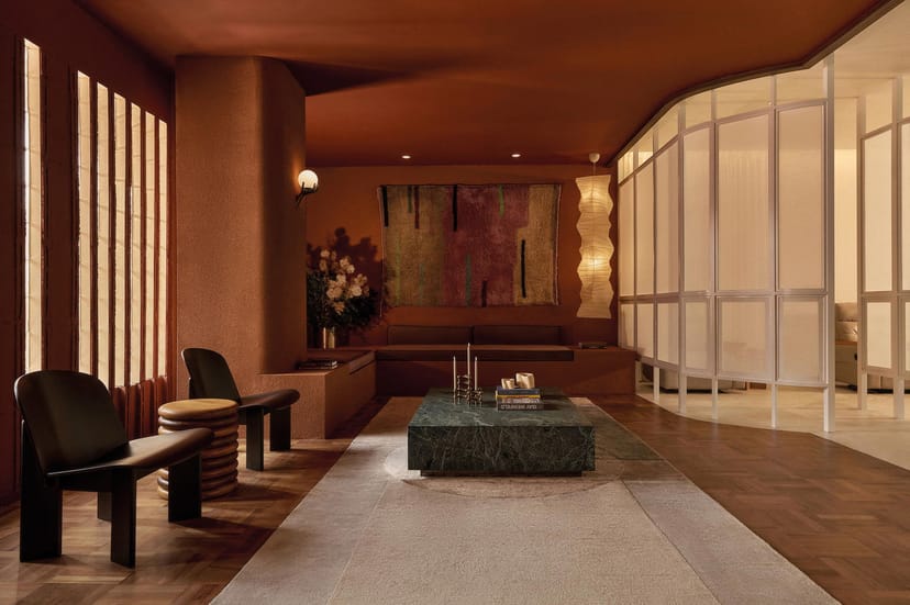 VIP lounge in HIDEAWAY with intimate seating for corporate networking and breakout events.