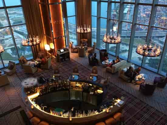 Cook & Brew sky-level lounge for VIP networking and executive cocktail receptions.