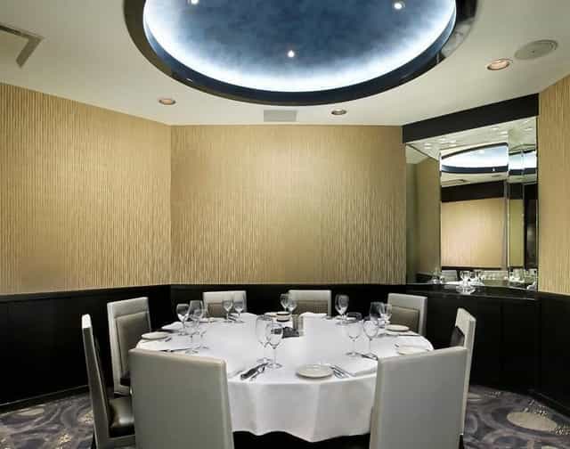 Morton's Steakhouse round table boardroom dinner for executive strategy meetings.