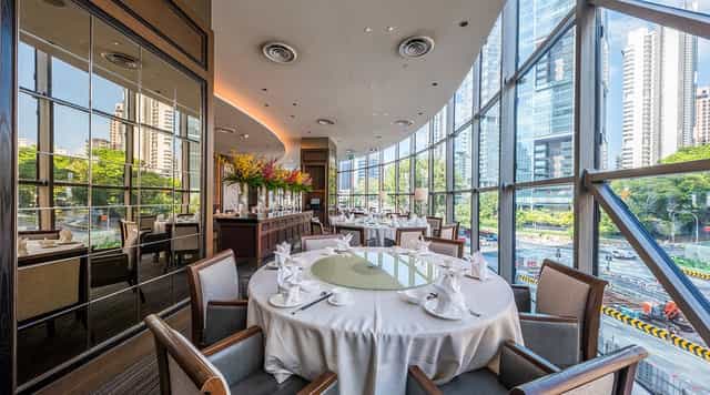Imperial Treasure private dining room with city views for corporate lunches and executive dinners.