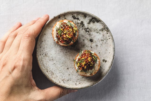 Chef-driven hors d'oeuvres at Restaurant Zén, elegant catering for luxury reception events.