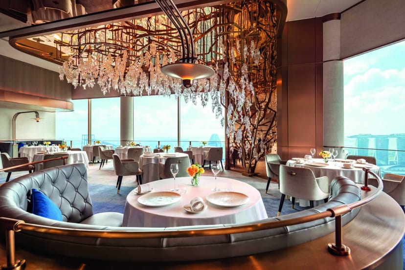 Private dining room at JAAN with panoramic views, ideal for VIP corporate events and networking.