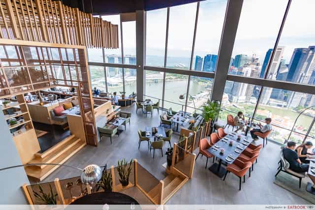 SKAI Restaurant with floor-to-ceiling skyline views for corporate events and networking.