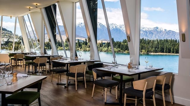 Bazaar Queenstown restaurant with alpine views for executive retreats and networking events.