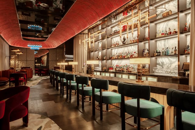 Native bird-themed cocktail lounge ...