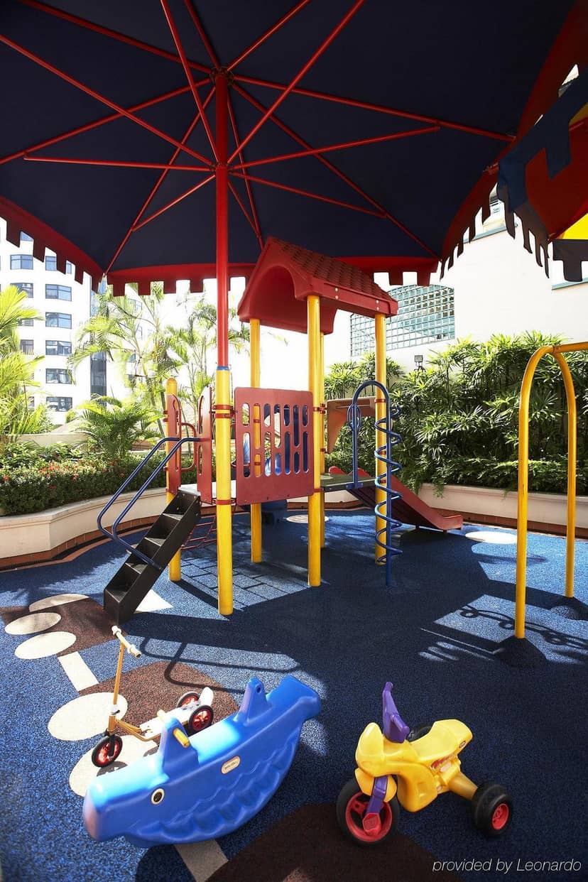Outdoor playground at Fraser Place Robertson Walk, family-friendly hotel amenities for event venue.