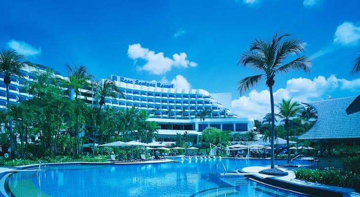 Shangri-La Rasa Sentosa beachfront resort for corporate retreats and outdoor business events.