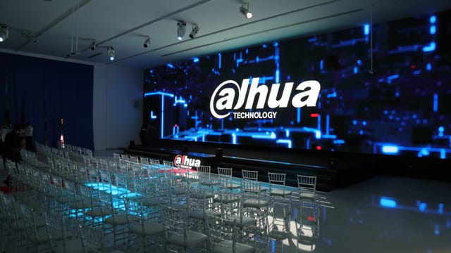 Space 01 venue with LED video wall for corporate keynote presentation and event hosting.