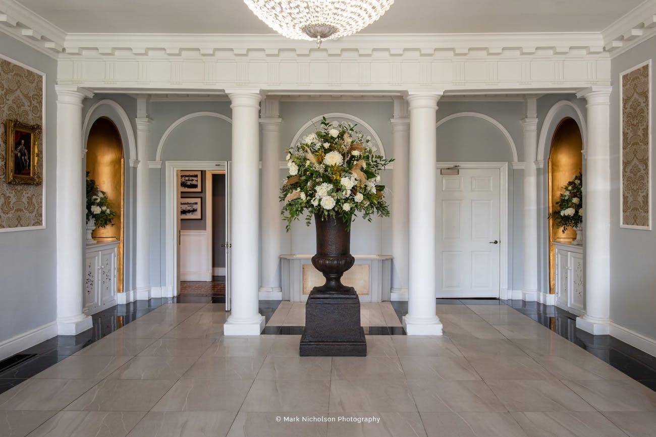 Elegant Arrival Hall in Old Palace Chester, ideal for upscale events and gatherings.