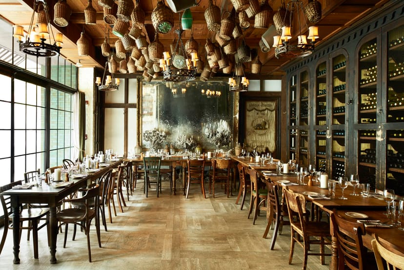 Private dining Wine Room at Gemma Bowery Hotel for intimate corporate dinner or board off-site.