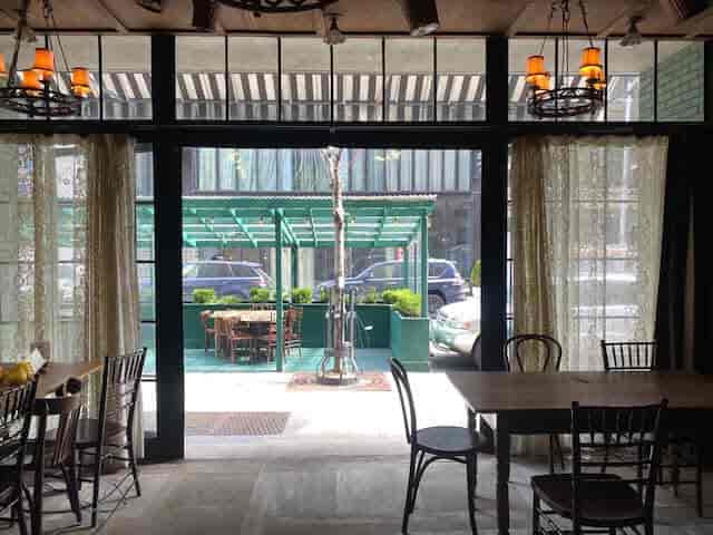 Wine Room at Gemma Bowery Hotel with indoor-outdoor layout, ideal for private events and meetings.