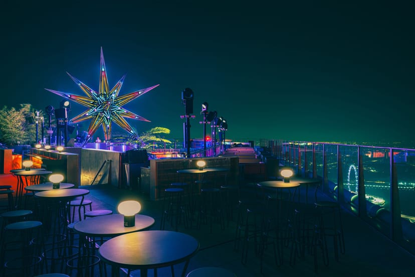 VIP Cabana rooftop event space with skyline views for premium corporate receptions and parties.
