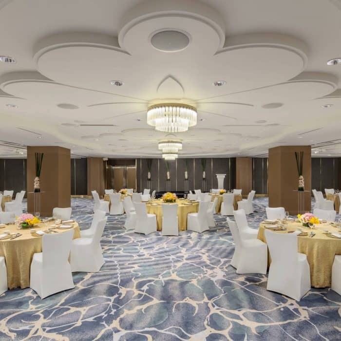 Stamford Ballroom at Raffles City: elegant banquet room for corporate events and galas.