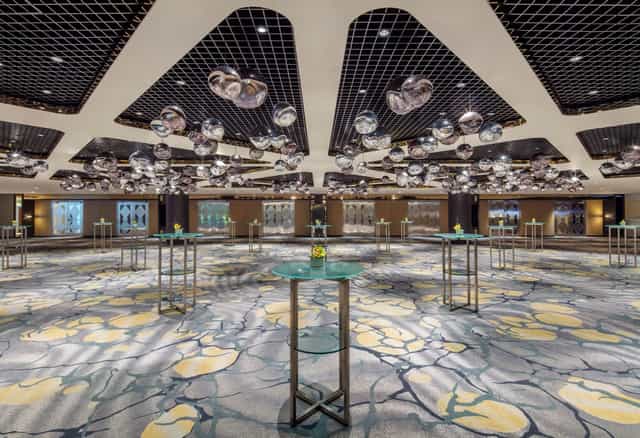 Modern Stamford Ballroom with elegant décor, perfect for receptions and networking events.