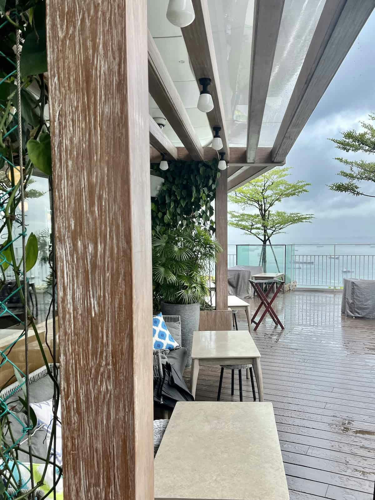 Stylish outdoor venue at LAVO Italian Restaurant, perfect for gatherings and events.
