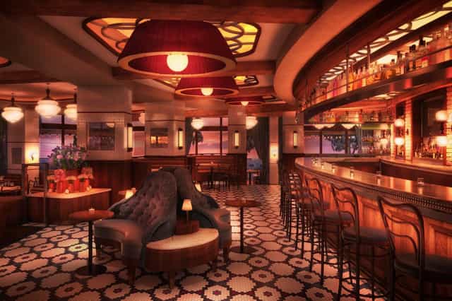 Stylish bar at LAVO Italian Restaurant, perfect for networking events and gatherings.