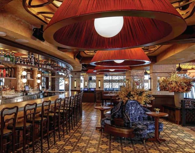 Rooftop Bar at LAVO: stylish venue with unique lighting for events and gatherings.