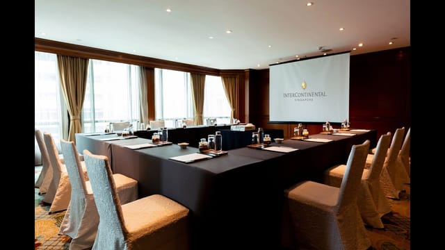U-shaped meeting room in InterContinental Singapore for corporate events and conferences.